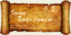 Ivan Radičanin vizit kartica